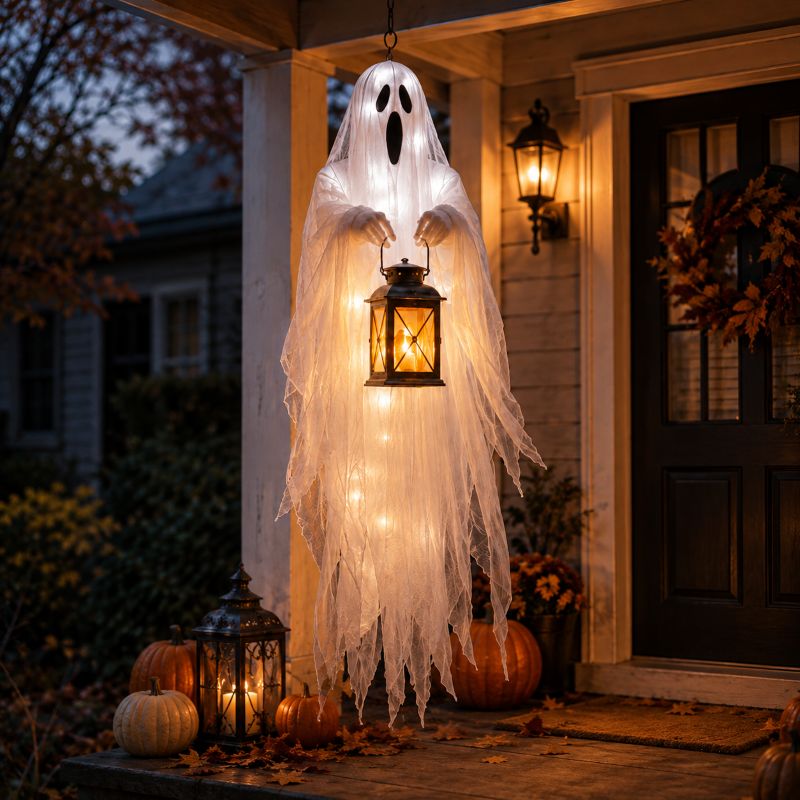 👻🌙 Hauntingly Beautiful Floating Ghost Lights – 4-Style Halloween Collection