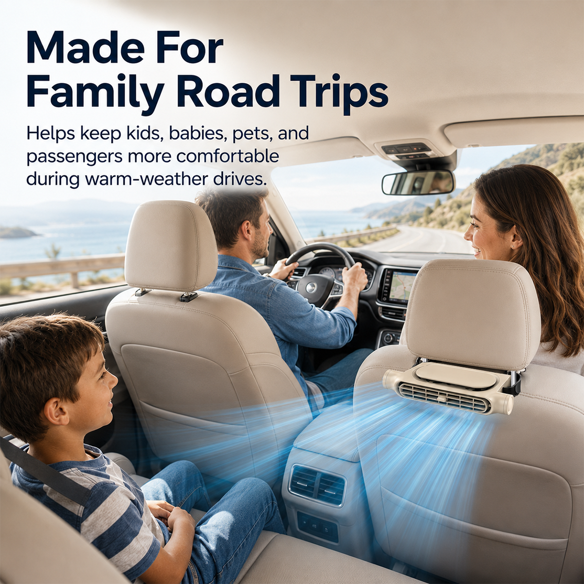 🔥Rechargeable Car Seat Cooling Fans