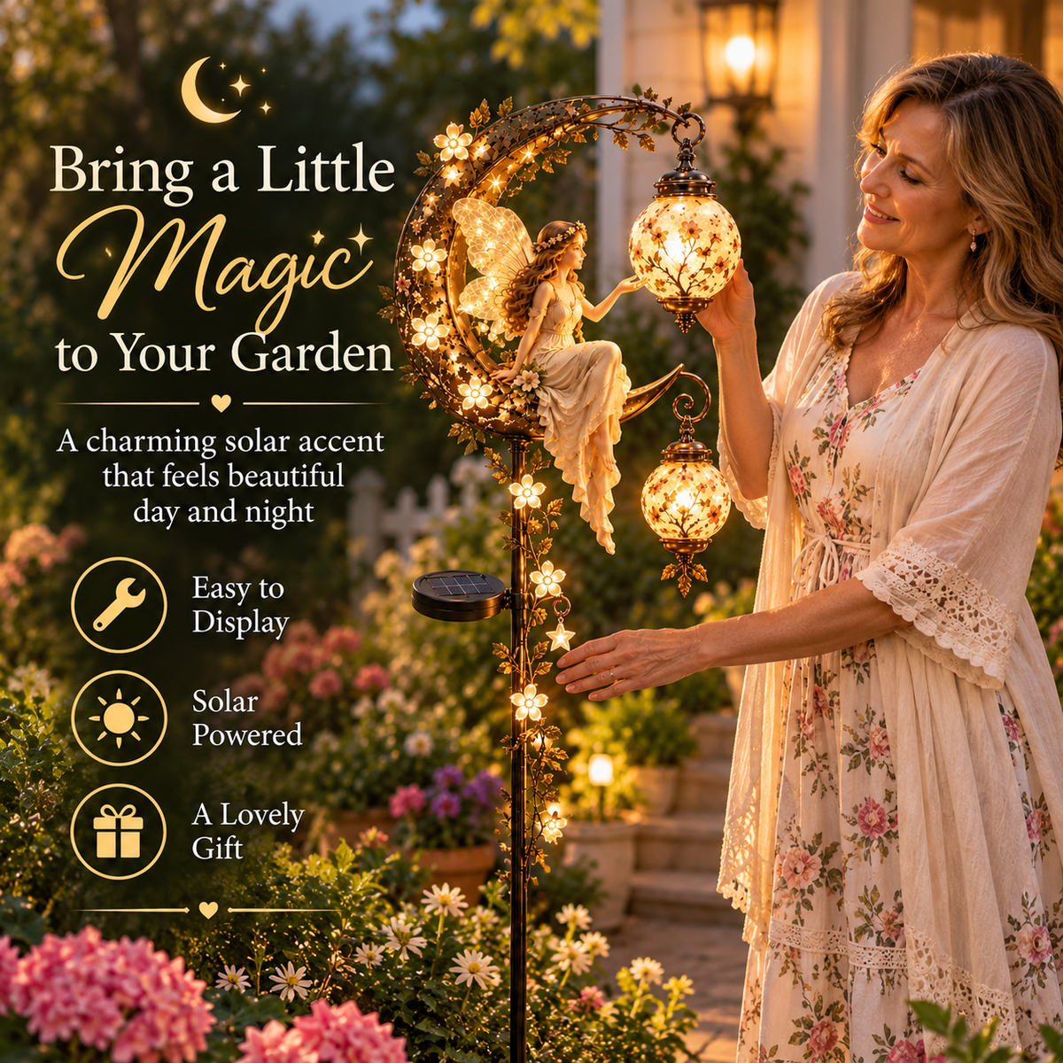🧚‍♀️Last Day 49% OFF🌙 Moonlit Fairy Lantern™ – Solar Garden Stake Light ✨