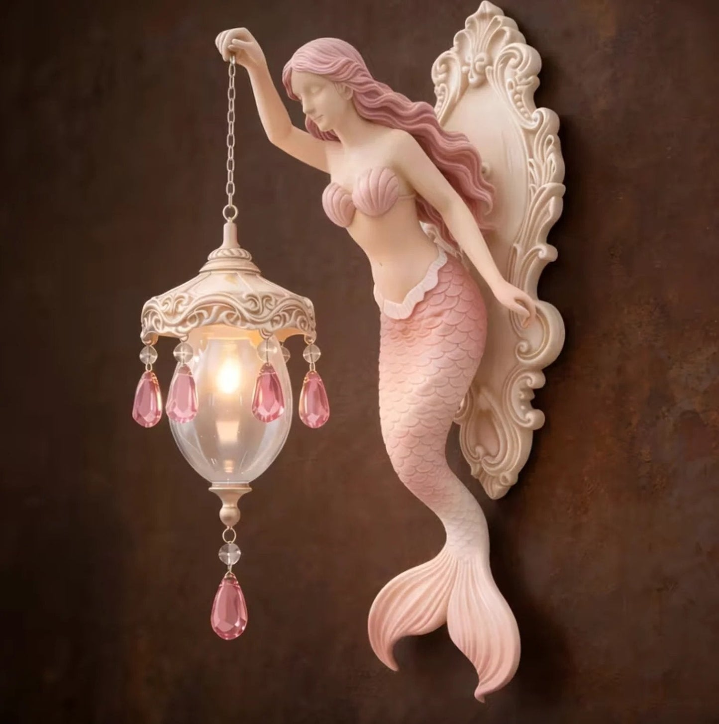 Vintage Mermaid Glow Wall Lamp