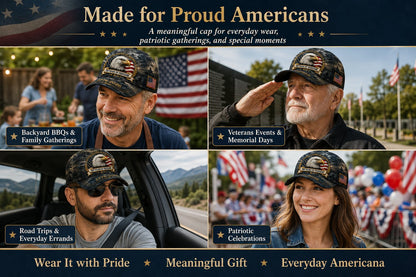 ✨2026 Ahlwomax®250 Years of Freedom Eagle Cap | Embroidered Patriotic Vintage Baseball Hat – 1776–2026 American Tribute Edition