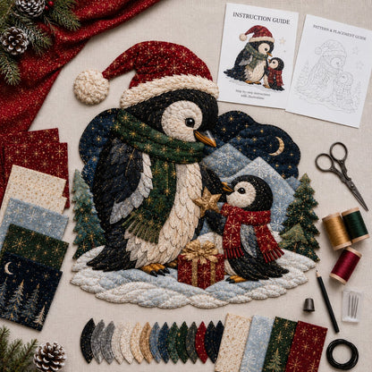 🔥Last Day 50% OFF - 🎄🎅Christmas Woodland Wildlife DIY Patchwork Kit – ✨Create a Festive Handmade Keepsake