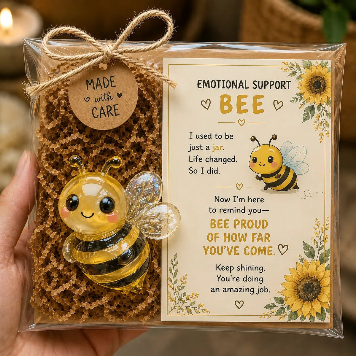 💌 Emotional Support Animal – Meaningful Encouragement Keepsake with Message Card & Gift-Ready Packaging ✨