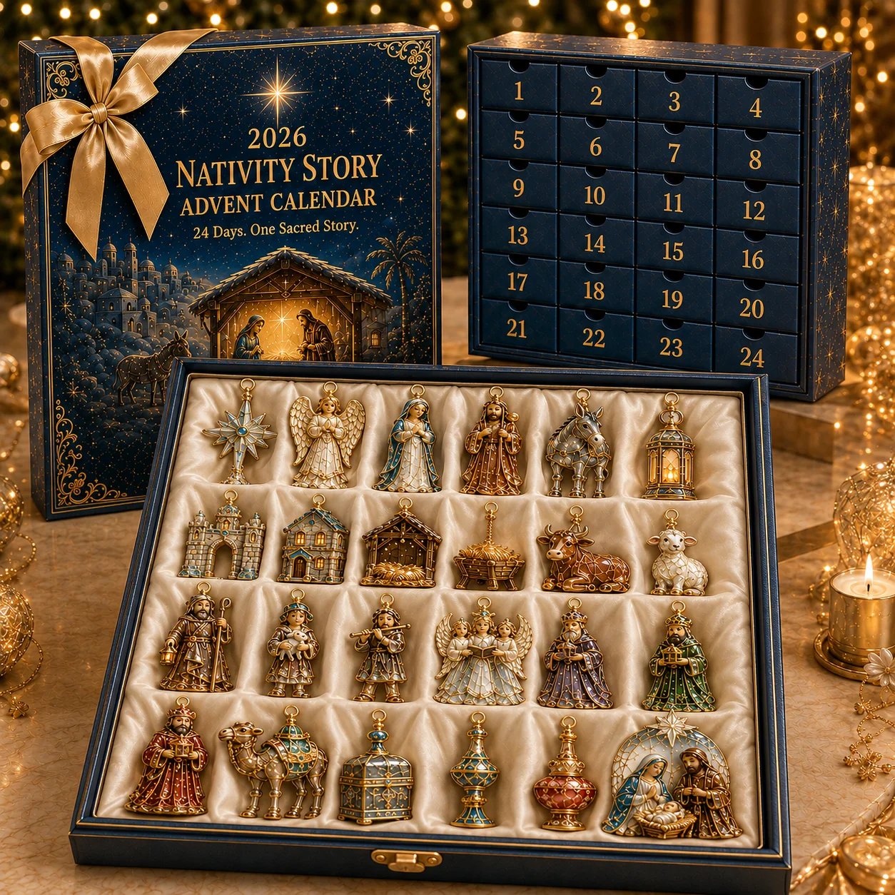🔥Last Day 50% OFF✨ 2026 Nativity Story Christmas Advent Calendar | 24 Keepsake Ornaments Inspired by the Sacred Journey to Christmas 🎄🙏
