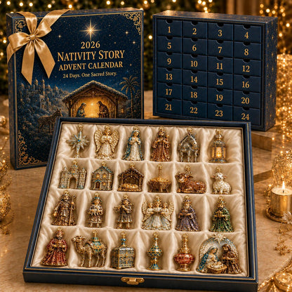🔥Last Day 50% OFF✨ 2026 Nativity Story Christmas Advent Calendar | 24 Keepsake Ornaments Inspired by the Sacred Journey to Christmas 🎄🙏