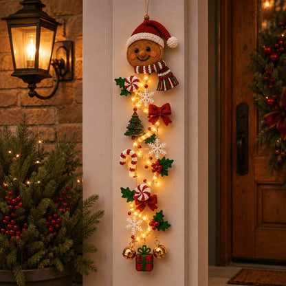 ⏳ Last day! 53% OFF – 🎅MerryCascade™ Glowing Christmas Door Hanger