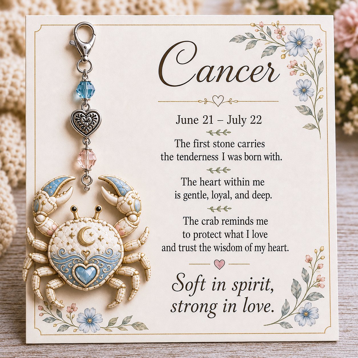 ⌛️ LAST DAY! 🔥 Free Delivery Today Only – Zodiac Charm Commemorative Card 🌙💎