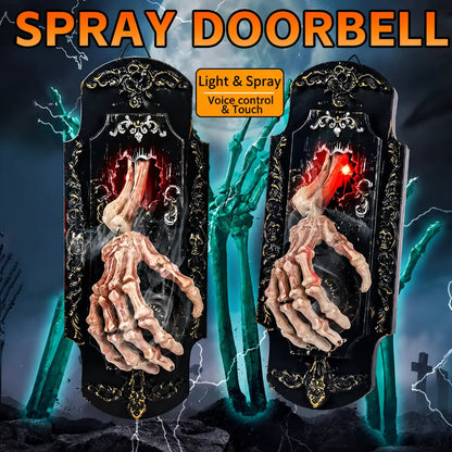🕸️ Gothic Skeleton Hand Doorbell – Motion Activated Haunted Door Decoration💀🎃