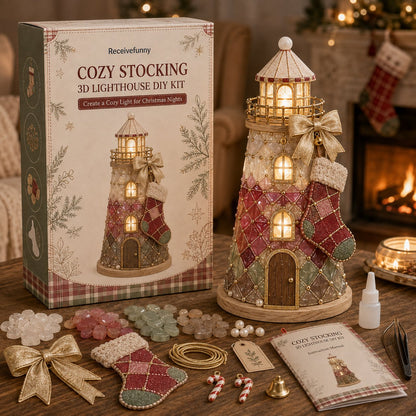 ✨ DIY Christmas Lighthouse Kit | Sea Glass-Style Pieces & LED Lights