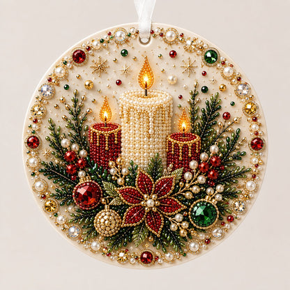 🌲✨ DIY Pearl & Gem Christmas Ornament Collection