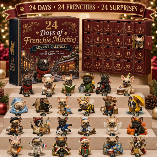 🔥Last day with huge discounts! 🐶 24-Day French Bulldog Christmas Advent Calendar🎄✨