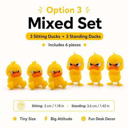 😠 Angry Duck Desk Figurine — Add a Tiny Attitude to Your Space! 🐥
