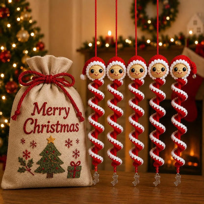 🔥 Limited Time Sale 49% OFF – ☃️ Crochet Snowman Spiral Ornament DIY Kit | Complete Beginner-Friendly Set with Soft Yarn, Crochet Hook, Festive Beads, Snowflakes & Step-by-Step Guide 🧶🎄✨