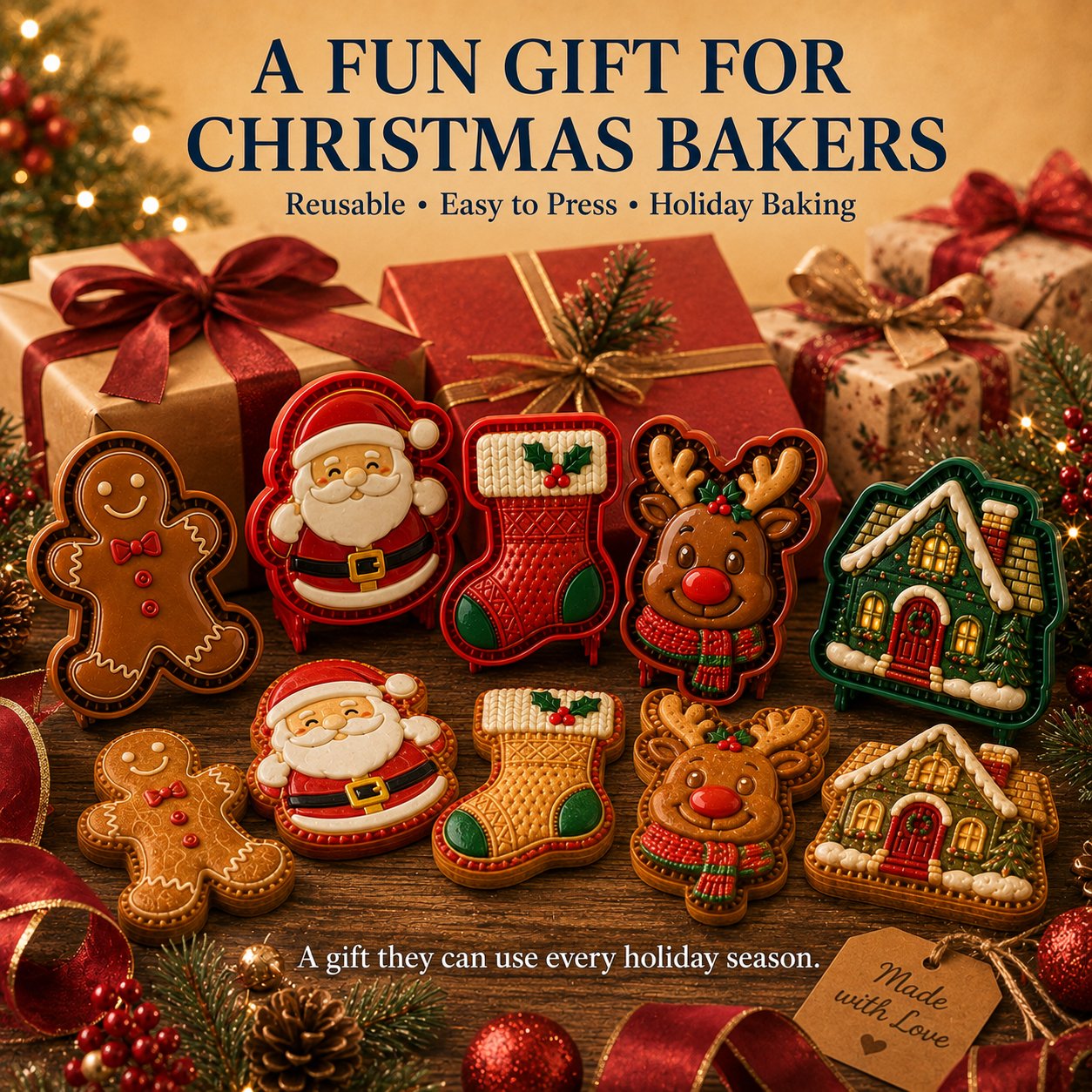🔥 Last Day 49% OFF – 🎄 9-Design Christmas Mini Pie Mold Collection 🥧✨