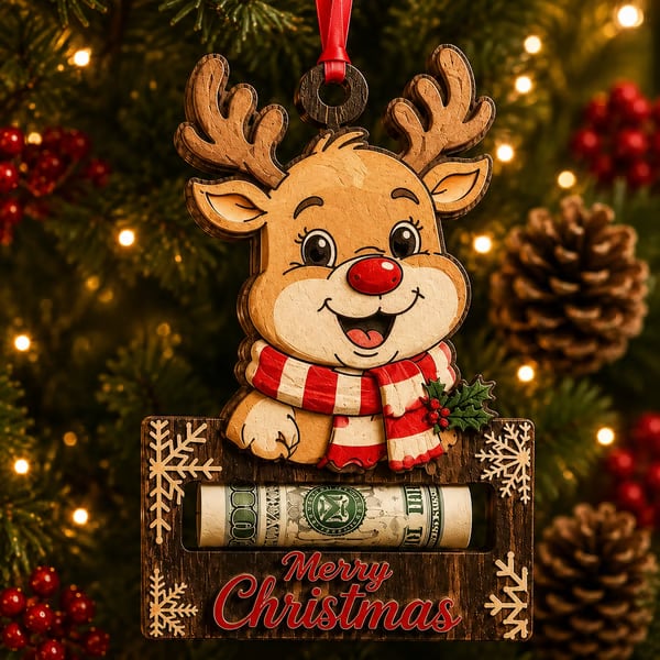 🎄 Wooden Christmas Cash Gift Keepsake Ornament™