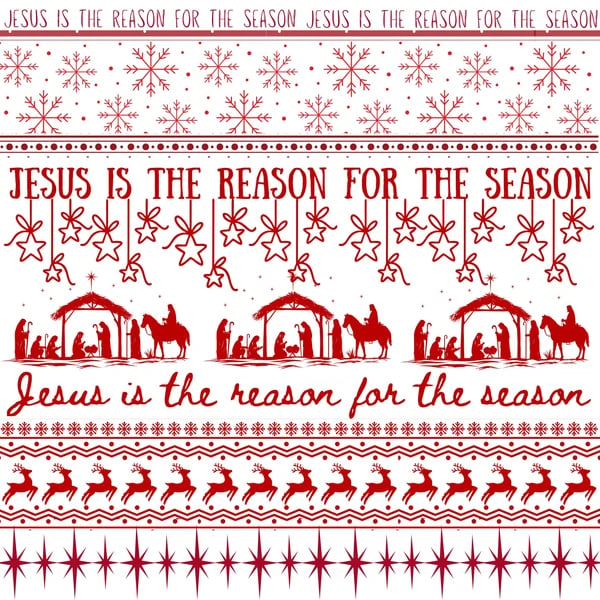 Jesus Is The Reason For The Season Christian Christmas Wrapping Paper