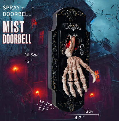 🕸️ Gothic Skeleton Hand Doorbell – Motion Activated Haunted Door Decoration💀🎃