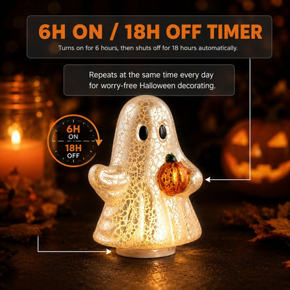 ⚡Light-Up Mercury Glass Ghost Figurines