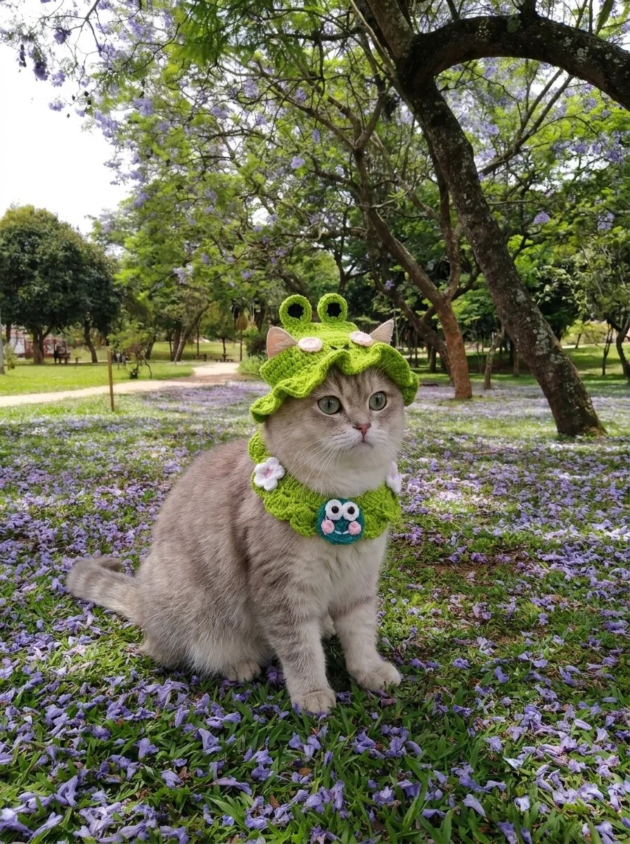 🐱 Handmade Crochet Kitty Hat - Turn your furry little roommate into the star of every photo