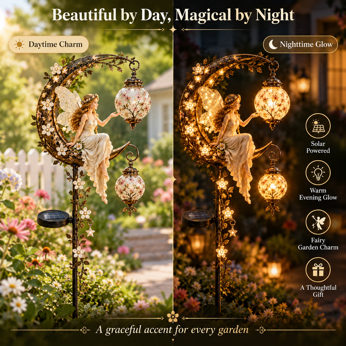 🧚‍♀️Last Day 49% OFF🌙 Moonlit Fairy Lantern™ – Solar Garden Stake Light ✨