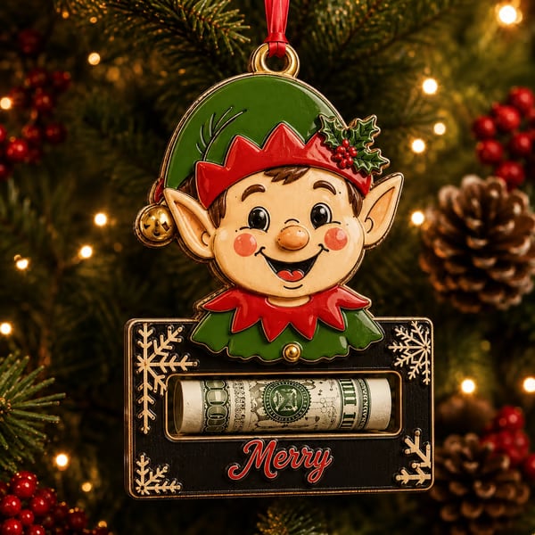 🎄 Wooden Christmas Cash Gift Keepsake Ornament™