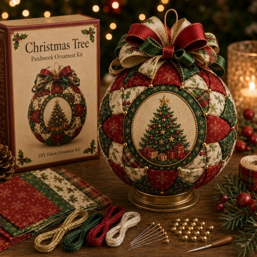 🎄Christmas Classics Patchwork Ornament DIY Kit🎁