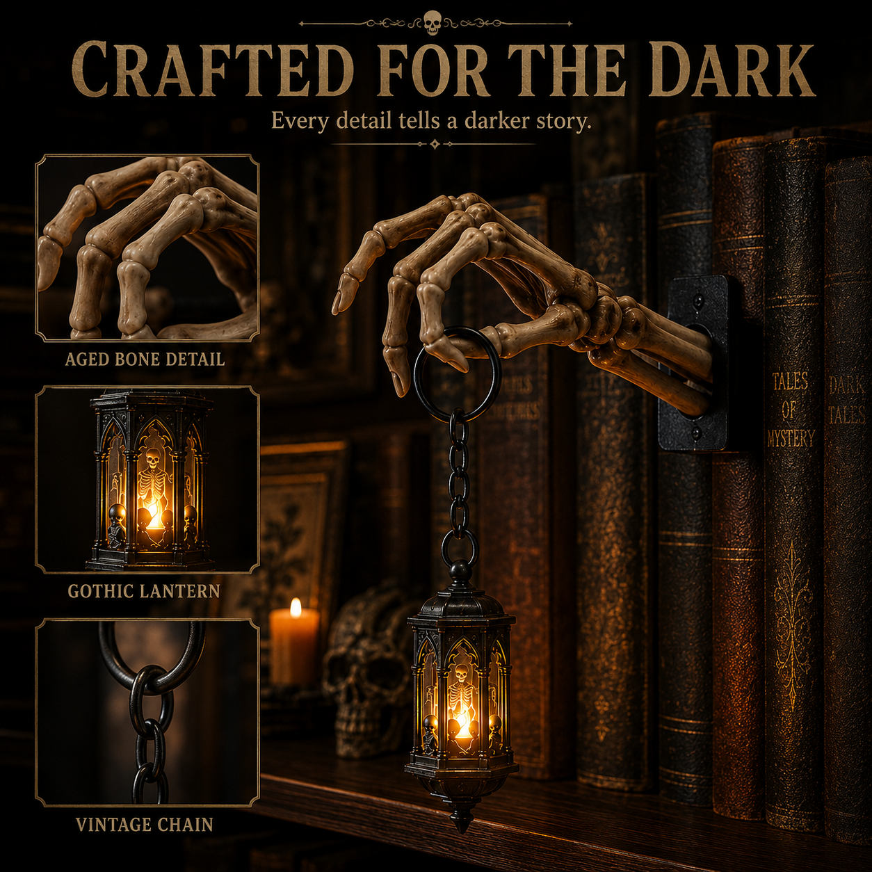 💀Skeleton Hand Lantern Shelf Light™