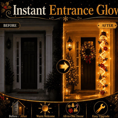 ⏳ Last day! 53% OFF – 🎅MerryCascade™ Glowing Christmas Door Hanger