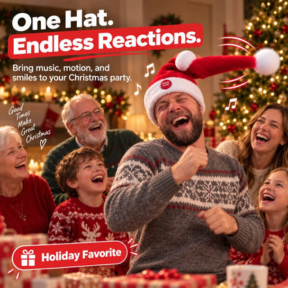 🎅 🤣 Singing & Dancing Santa Hat — Animated Christmas Party Hat