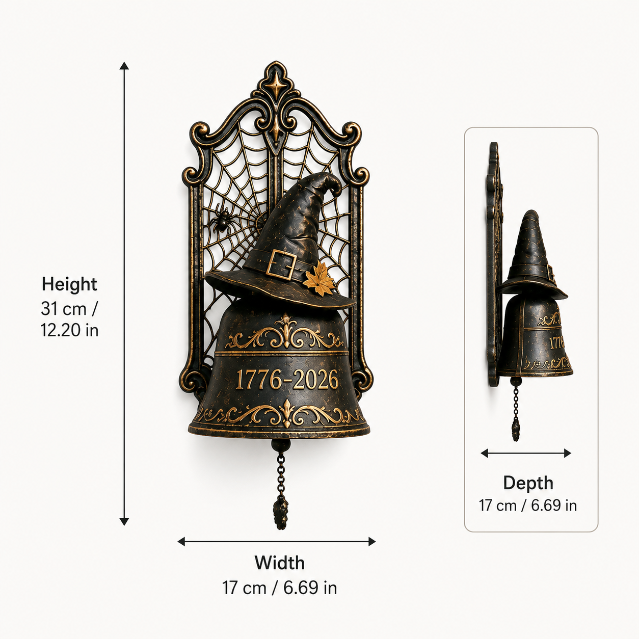 Halloween × America 250 Gothic Liberty Bell Wall Decor