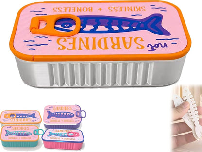 Vintage Sardine Tin Jewelry Box – Cute Travel Organizer for Rings, Earrings & Necklaces