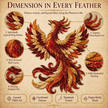 🏆 Limited-Time 50% OFF🔥 – 🌙 Beginner-Friendly Mythic Wilds DIY Layered Patchwork Art Kit | Complete Kit with Patterned Fabrics, Sewing Materials & Step-by-Step Guide Included 💕