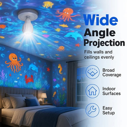 💡Rotating Christmas Projector Bulb | 16 Patterns