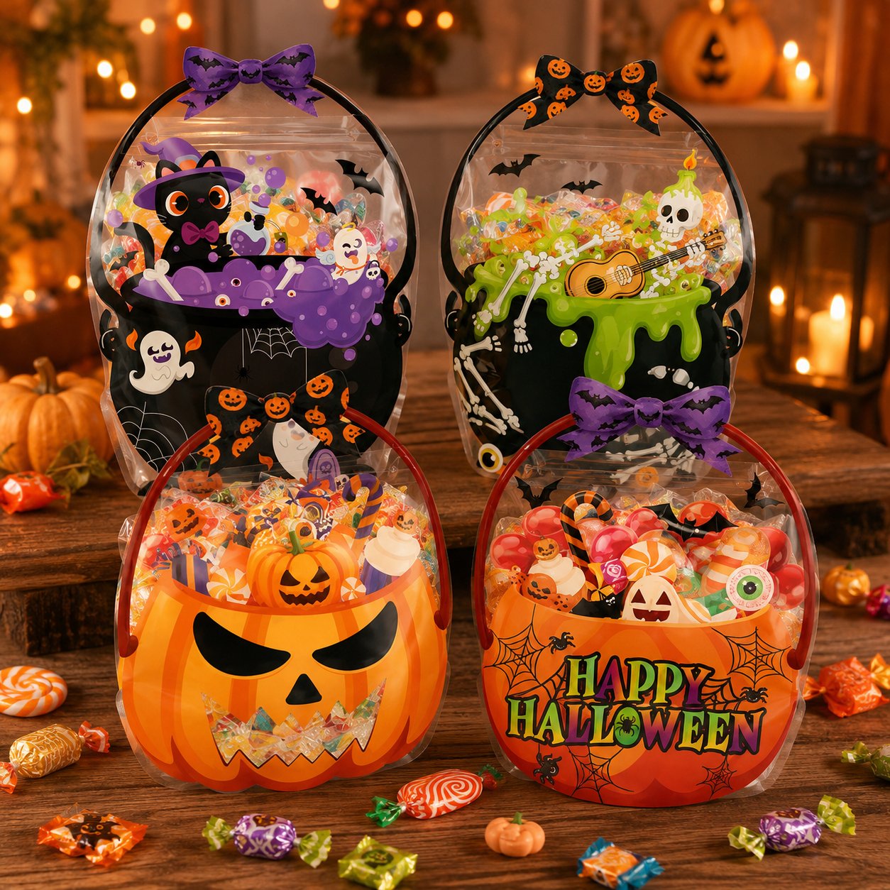 🎃 Halloween Zip-Top Treat Bags