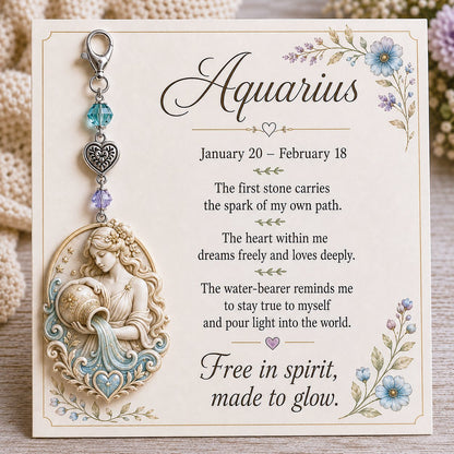 ⌛️ LAST DAY! 🔥 Free Delivery Today Only – Zodiac Charm Commemorative Card 🌙💎