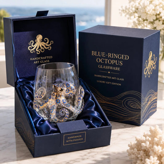 🏡 Perfect Beach House Gift – 3D Ocean Animal Artisan Glassware 🌊