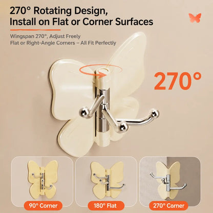 🦋No Drilling Swivel Butterfly Hook (Set of 4)