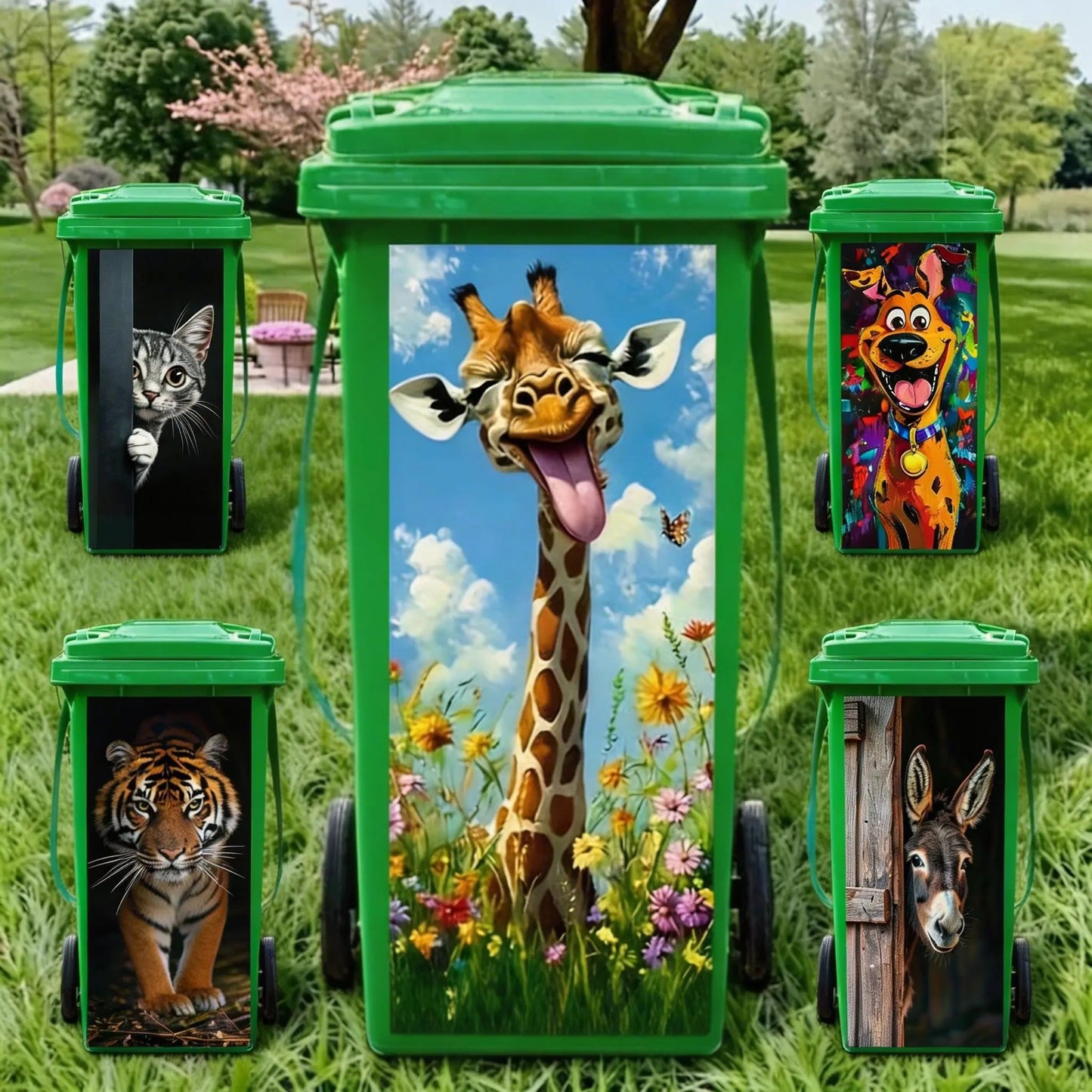 ⏳ Last Day 49% OFF – Creative Trash Can Sticker with Colourful Cartoon✨