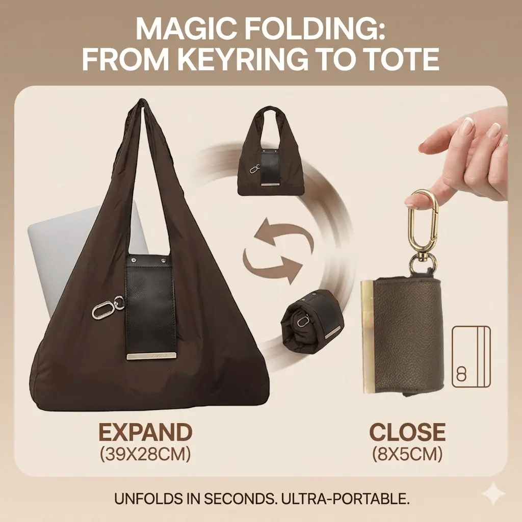 💖Hot 50% OFF🌹Eversocute - The Keychain That Turns Into a Bag | Your Go‑To Reusable Everyday Carry‑All