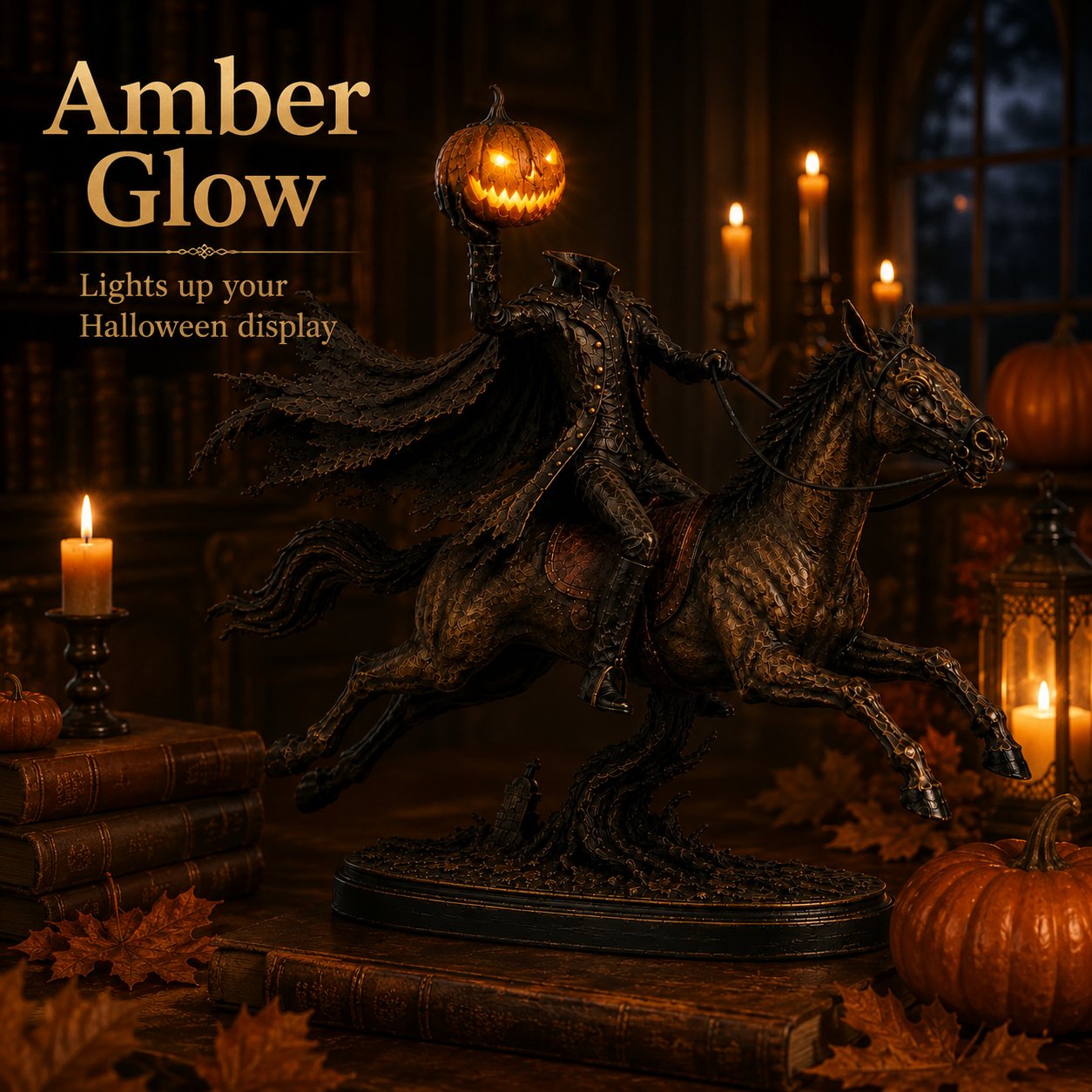 ⏰Limited Stock 50% OFF - 🎃🏇Midnight Chase Headless Horseman Statue | Awaken the Legend of the Hollow(✨Same as the video)