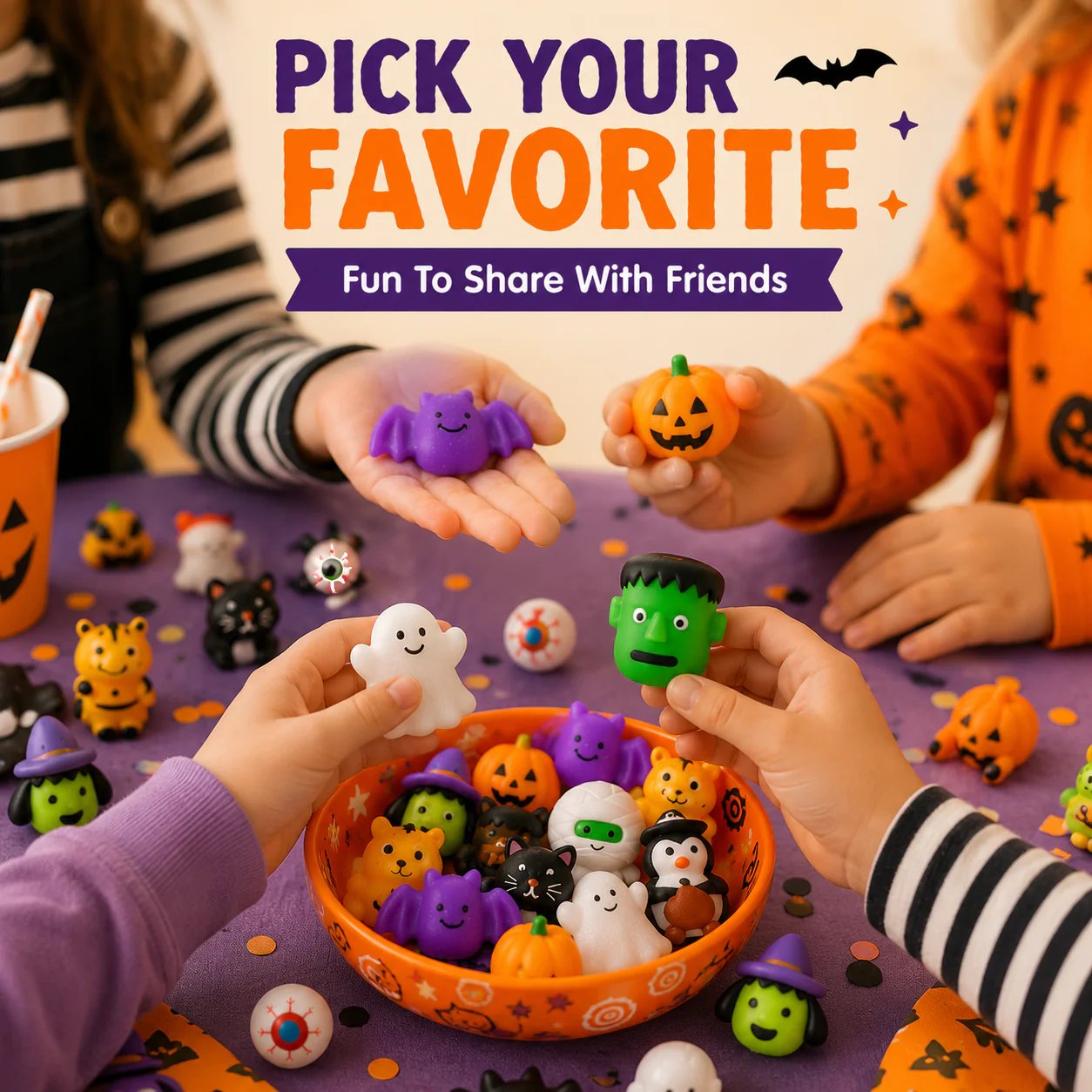 Halloween mochi squishy toy size and details