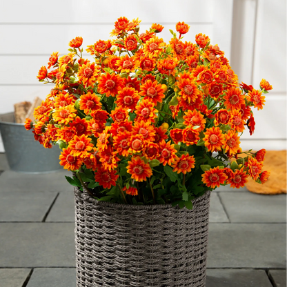 💥ON SALE💥- Artificial Outdoor Sunset Mums Flowers - UV resistant, Wa