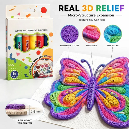 🎁🔮Magic Pen – Draw 3D with one stroke!🎄 DIY Bubble Popcorn Drawing Pens🔥