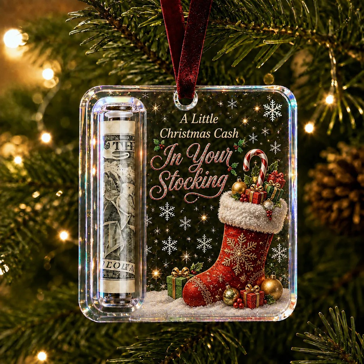 🔥Last Day 50% OFF - ✨🎄Christmas Cash Gift Holder Ornament