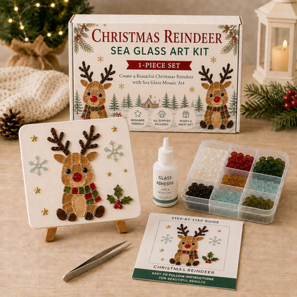 🎄 Christmas Sea Glass Art Kit