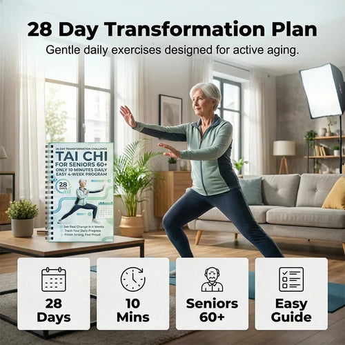 ☯️ 28-Day Tai Chi Practice Book for Beginners and Seniors