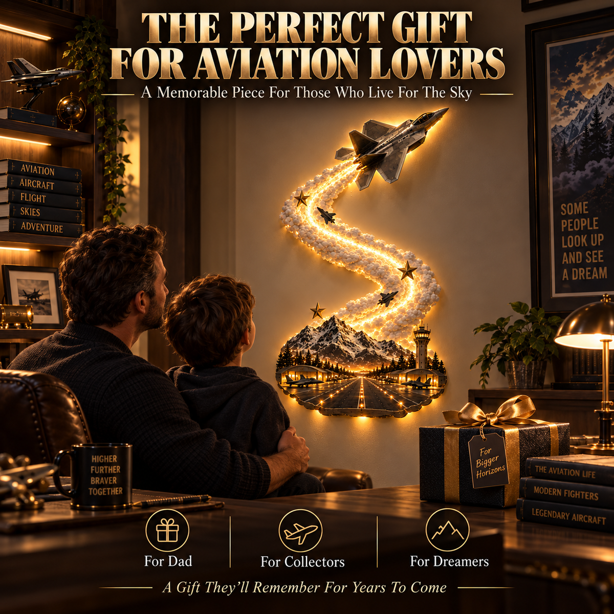 Fighter Jet Wall Art Gift for Aviation Lovers