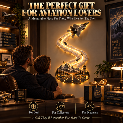🔥 LAST DAY 49% OFF 🔥 Fighter Jet LED Wall Art – Bring The Spirit Of Flight Home ✈️