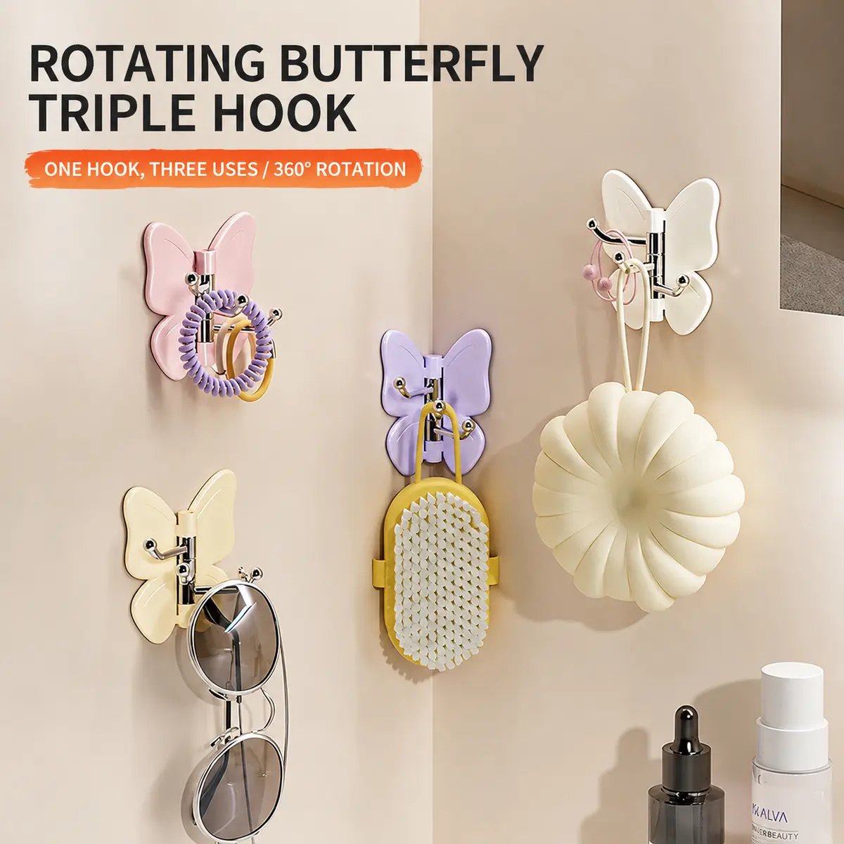 🦋No Drilling Swivel Butterfly Hook (Set of 4)