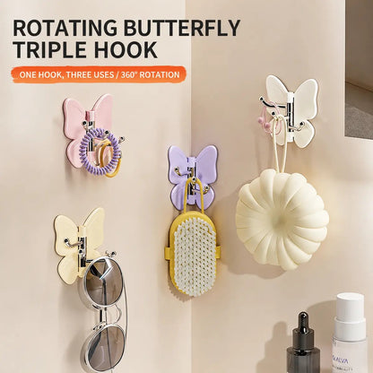 🦋No Drilling Swivel Butterfly Hook (Set of 4)